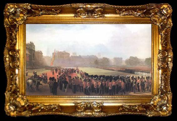framed  George Thomas The Presentation of Crimean Medals by Queen Victoria on 18 May 1855 (mk25), ta009-2
